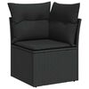 vidaXL Ensemble de canapé de jardin avec coussin 8 pcs Noir