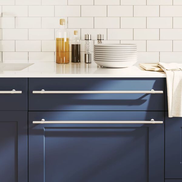 vidaXL Poign&eacute;es d'armoire 10 pcs argent&eacute; 480 mm acier inoxydable