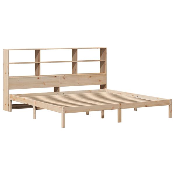 vidaXL Lit biblioth&egrave;que sans matelas 200x200 cm bois massif de pin