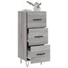 vidaXL Buffet Sonoma gris 34,5x34x90 cm Bois d'ing&eacute;nierie