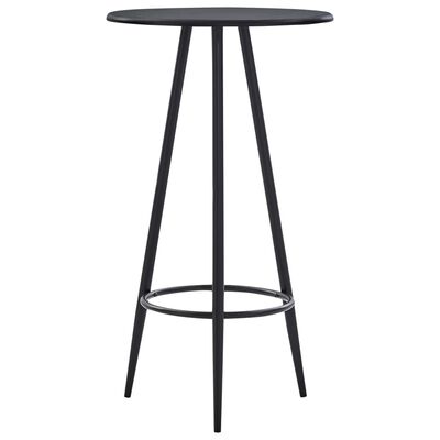 vidaXL Table de bar Noir 60x107,5 cm MDF