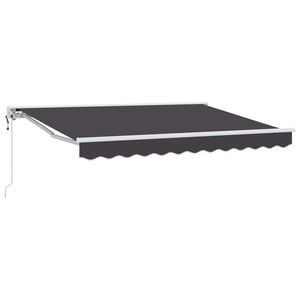 vidaXL Auvent R&eacute;tractable Anthracite 250 x 200 cm Aluminium et Tissu