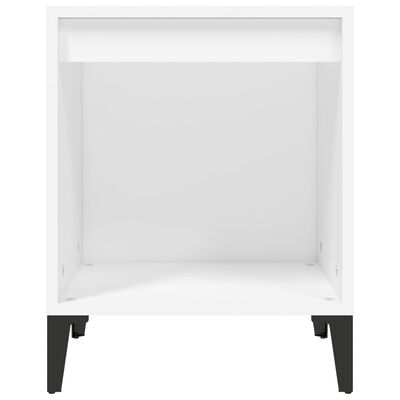 vidaXL Tables de chevet 2 pcs Blanc 40x35x50 cm