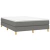 vidaXL Sommier &agrave; lattes de lit avec matelas Gris fonc&eacute; 140x200cm Tissu
