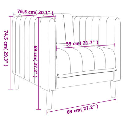 vidaXL Fauteuil noir tissu