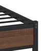 vidaXL Cadre de lit en métal sans matelas chêne marron 100x190 cm