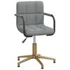 vidaXL Chaises pivotantes &agrave; manger lot de 4 gris clair velours