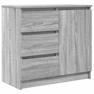 vidaXL Buffet avec tiroir sonoma gris 71x35x65 cm bois d'ing&eacute;nierie