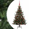 vidaXL Sapin de No&euml;l artificiel avec boules 120 cm 150 LED Blanc chaud