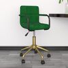 vidaXL Chaises pivotantes &agrave; manger lot de 4 vert fonc&eacute; velours