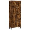 vidaXL Buffet haut Ch&ecirc;ne fum&eacute; 69,5x34x180 cm Bois d'ing&eacute;nierie