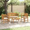 vidaXL Ensemble de salon Rose de jardin 4 pcs Bois d'Acacia Massif