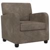 vidaXL Fauteuil Gris fonc&eacute; Simili daim