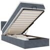 vidaXL Cadre de lit ottoman avec matelas gris fonc&eacute; 90x190 cm velours