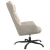 vidaXL Chaise de relaxation Cr&egrave;me Similicuir daim