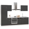 vidaXL Ensemble de meubles de cuisine 7 pcs Gris Agglom&eacute;r&eacute;