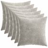 vidaXL Housse de coussin 6 pc HEERLEN Gris clair 30 x 30 cm
