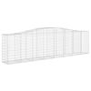 vidaXL Paniers &agrave; gabions arqu&eacute;s 3 pcs 400x50x100/120 cm Fer galvanis&eacute;