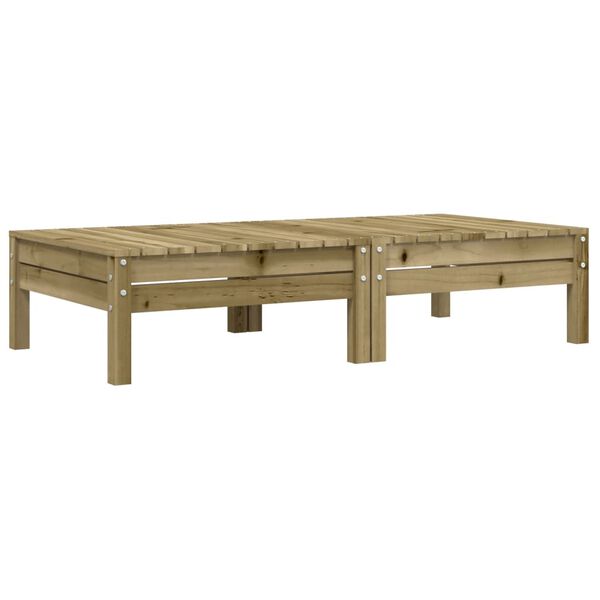 vidaXL Repose-pieds de jardin avec coussins 2 pcs bois de pin imprégné