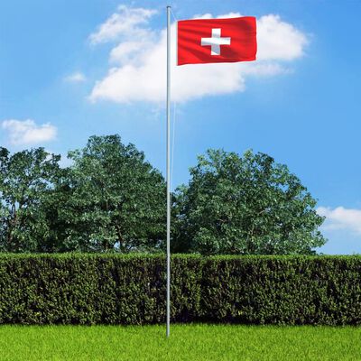 Drapeau Suisse sur Hampe à agiter - 5 tailles disponibles