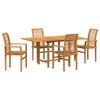 vidaXL Ensemble de salle &agrave; manger pour jardin 5 pc Marron
