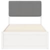 vidaXL Cadre de lit avec tête de lit rembourrée Gris clair 90 x 190 cm