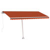 vidaXL Auvent manuel r&eacute;tractable sur pied 450x300 cm Orange et marron