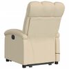 vidaXL Fauteuil inclinable de massage Cr&egrave;me Tissu