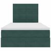 vidaXL Lit avec rangement et matelas Vert foncé 120 x 200 cm Velours