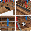 vidaXL Table de Foosball Bois ancien 125 x 60,5 x 80 cm