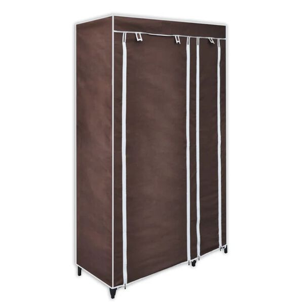 vidaXL Garde-robe Tissu Marron