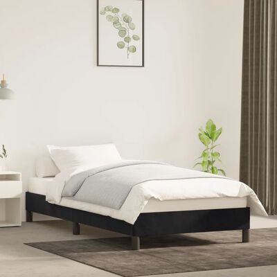 vidaXL Cadre de lit sans matelas noir 90x200 cm velours