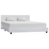 vidaXL Cadre de lit sans matelas blanc similicuir 120x200 cm