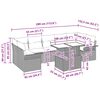 vidaXL Ensemble de canap&eacute; de jardin avec coussin 8 pcs Noir Poly rotin