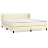vidaXL Sommier &agrave; lattes de lit avec matelas Cr&egrave;me 160x200cm Similicuir