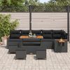 vidaXL Ensemble de canap&eacute; de jardin avec coussin 10 pcs Noir