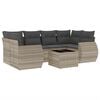 vidaXL Salon de jardin avec coussins 7 pcs gris clair r&eacute;sine tress&eacute;e
