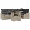 vidaXL Ensemble de canap&eacute; de jardin 6 pc Gris clair polyrotin