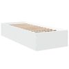 vidaXL Cadre de lit sans matelas blanc 75x190 cm bois d'ing&eacute;nierie