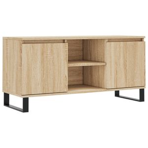 vidaXL Meuble TV ch&ecirc;ne sonoma 104x35x50 cm bois d'ing&eacute;nierie