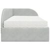 vidaXL Cadre de lit d'angle avec matelas 2 pcs Gris clair Velours