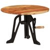vidaXL Table d'appoint 60x(42-62) cm Bois massif d'acacia et fonte