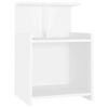 vidaXL Table de chevet blanc 40x35x60 cm bois d'ing&eacute;nierie