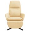 vidaXL Chaise de relaxation avec repose-pied Blanc cr&egrave;me Velours