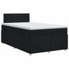 vidaXL Lit boxspring avec matelas Noir 120 x 190 cm Tissu