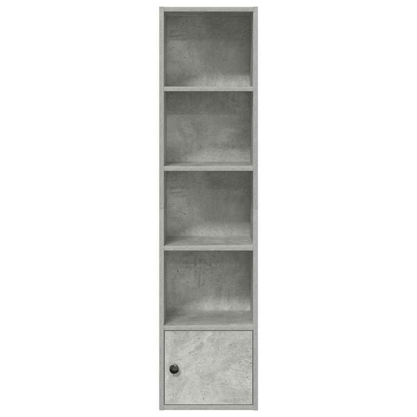 vidaXL Biblioth&egrave;que gris b&eacute;ton 31x24x127 cm bois d'ing&eacute;nierie