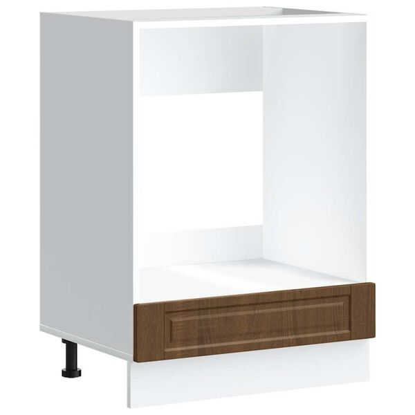 vidaXL Armoire &agrave; four Porto ch&ecirc;ne marron bois d'ing&eacute;nierie