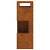 vidaXL Braise Marron 35 x 35 x 100 cm Acier