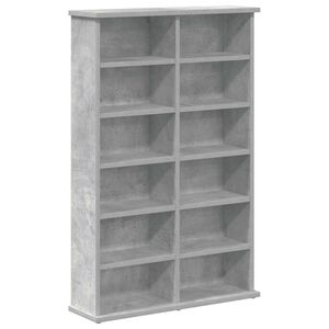 vidaXL Meuble CD Gris b&eacute;ton 60 x 17 x 92 cm Bois d'ing&eacute;nierie