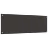 vidaXL Protection de cuisine 2 pcs Gris foncé 120 x 40 cm verre trempé